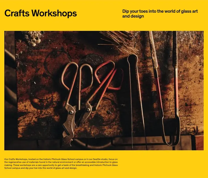 Crafts Workshops on Pilchuck Glass School