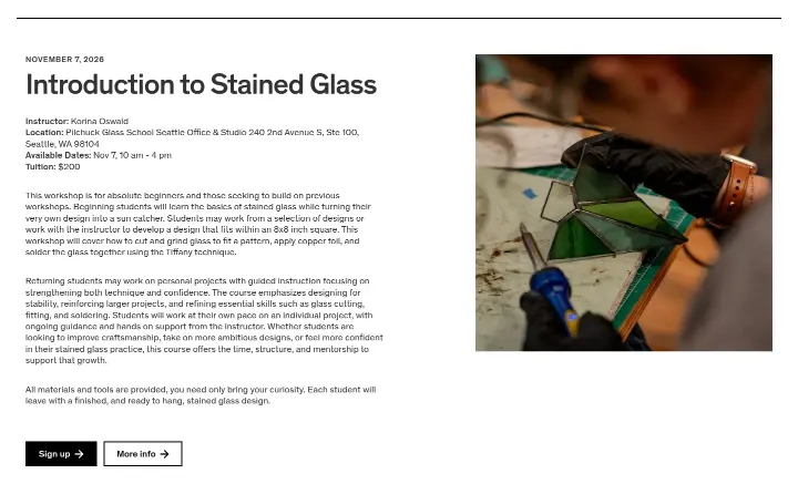 Introduction to Stained Glass on Pilchuck Glass School