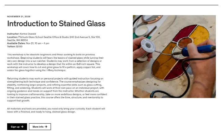 Introduction to Stained Glass on Pilchuck Glass School