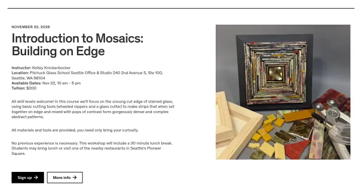 Introduction to Mosaics: Building on Edge on Pilchuck Glass School
