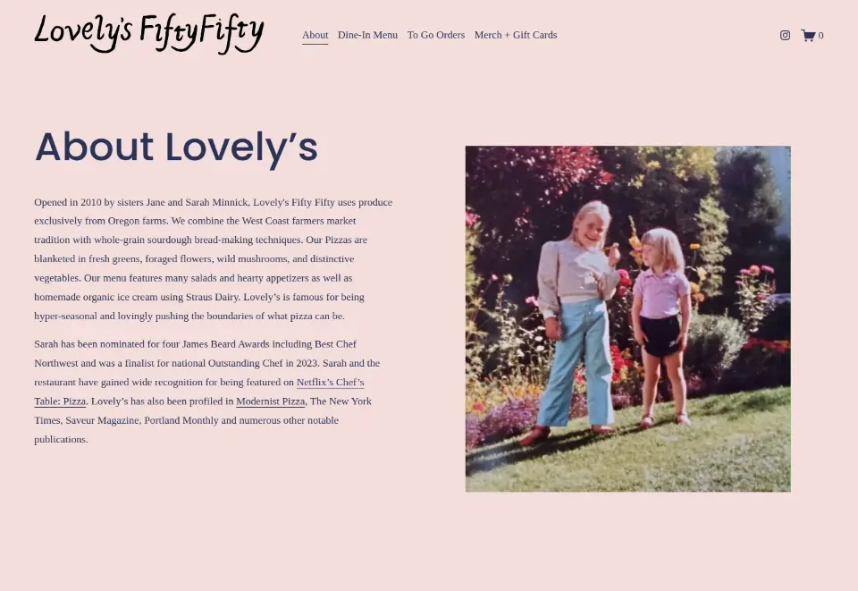 Lovely's Fifty Fifty — About