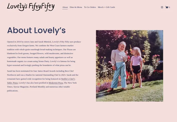 About Lovely’s on Lovely's Fifty Fifty