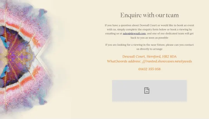Enquire with our team on Dewsall