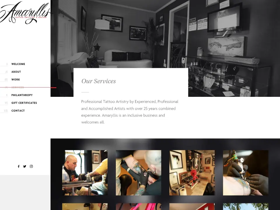 Amaryllis Tattoo Artistry & Design — Services