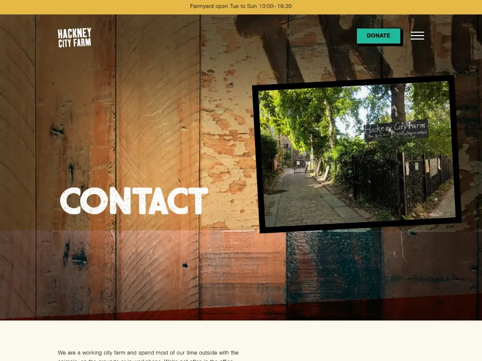 Hackney City Farm — Contact