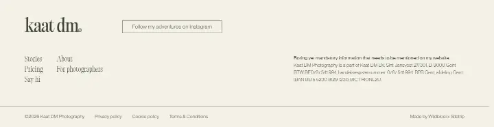 Footer on Kaat DM