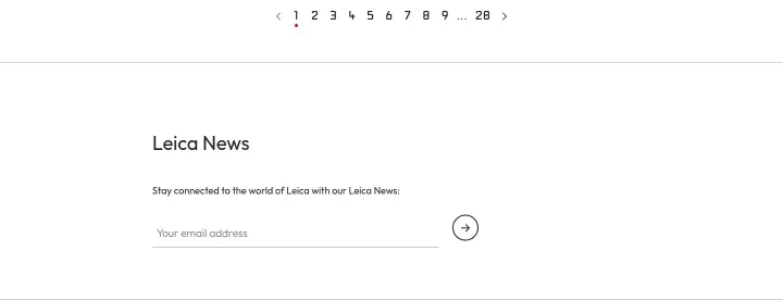 Event pagination on Leica Camera