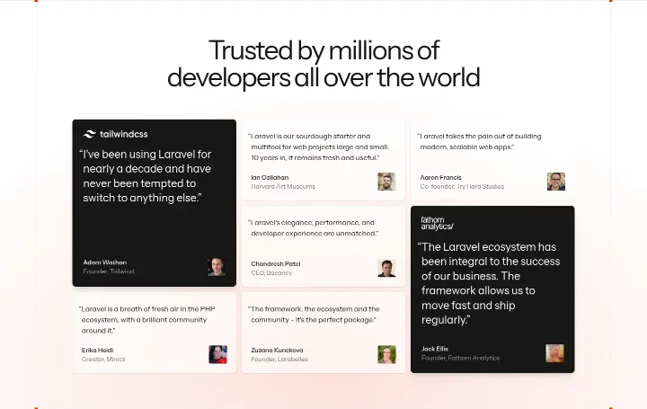 Testimonials on Laravel