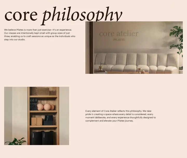 core philosophy on Core Atelier